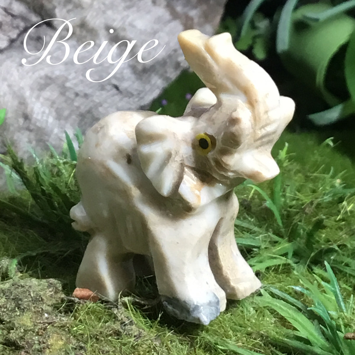 CRYSTALS FOR ABUNDANCE AND PROSPERITY. Hand carved  Elephant