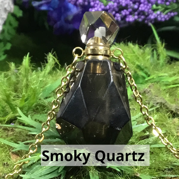 SCENTUAL DELIGHT- Gemstone Perfume Bottle Necklace