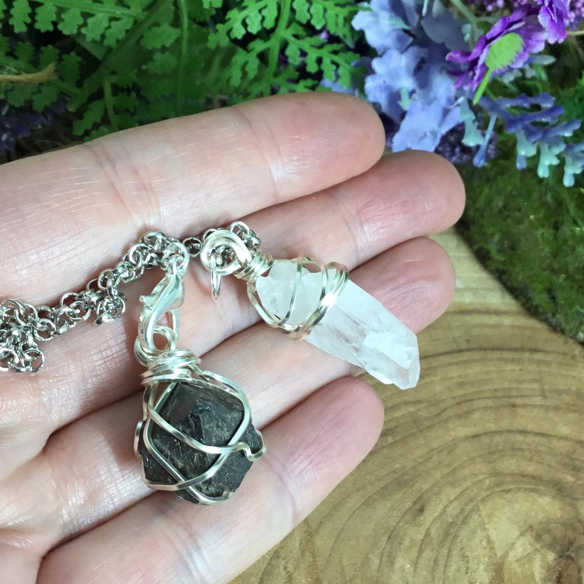 Octahedron Magnetite Pendulum - Aura cleaning & Geopathic Stress. Divination - Energy Work Tool