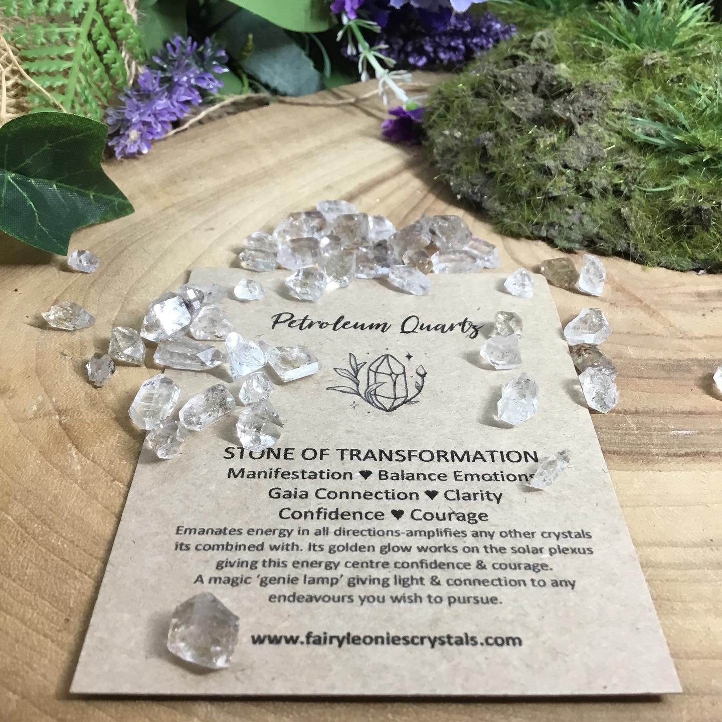 Wearable Energy PETROLEUM QUARTZ Wire Wrapped Pendant #1