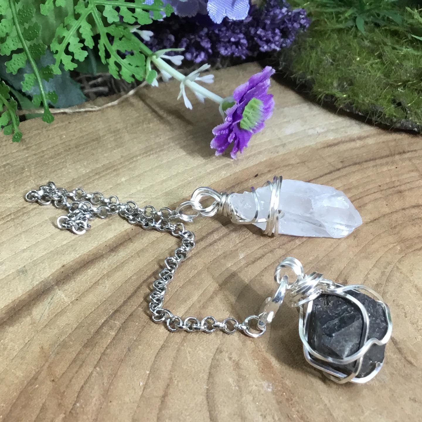 Octahedron Magnetite Pendulum - Aura cleaning & Geopathic Stress. Divination - Energy Work Tool