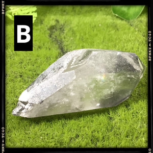 natural double terminated healimg shamanic point quartz wand B