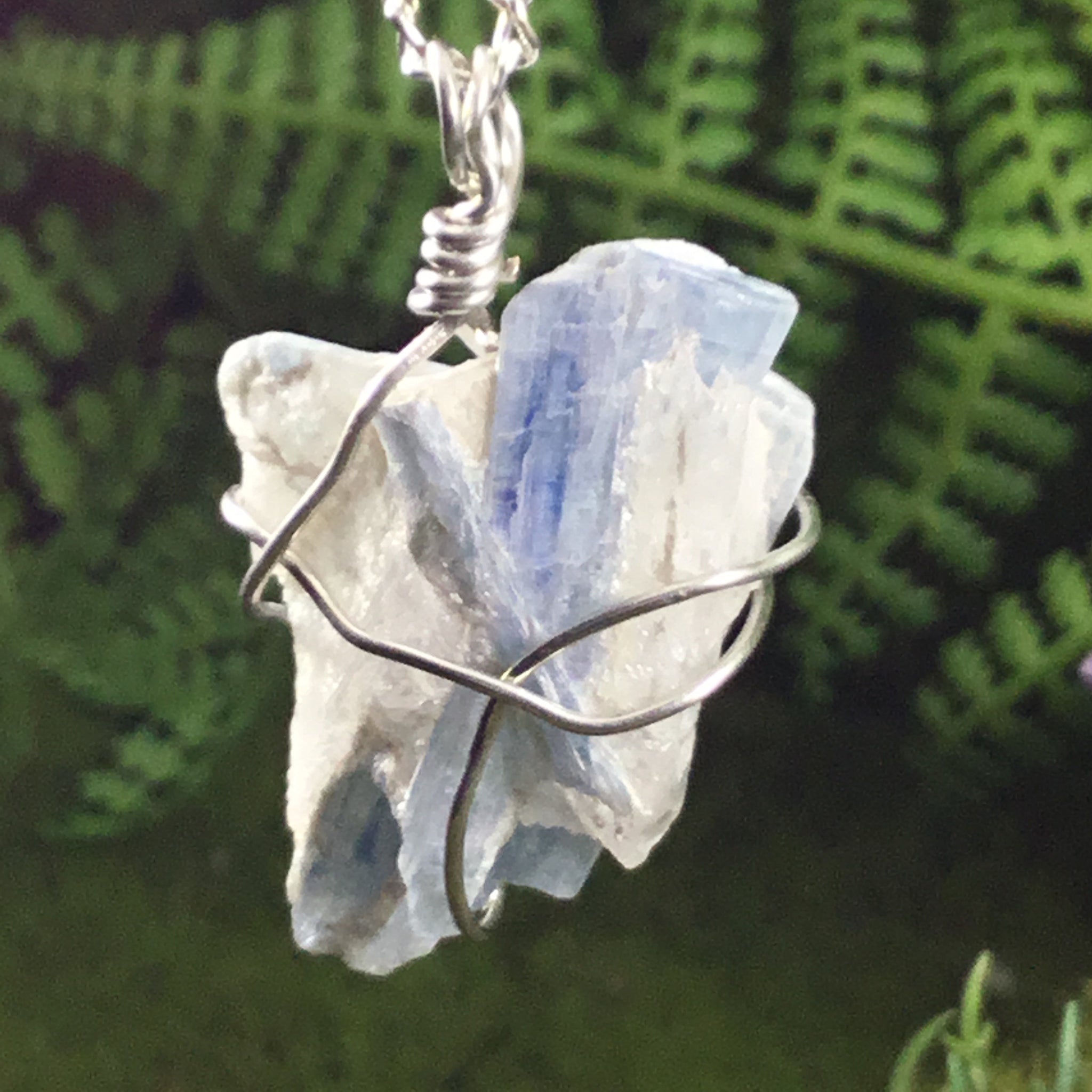 WEARABLE ENERGY- Natural Kyanite ‘alignment’ necklace pendant #2