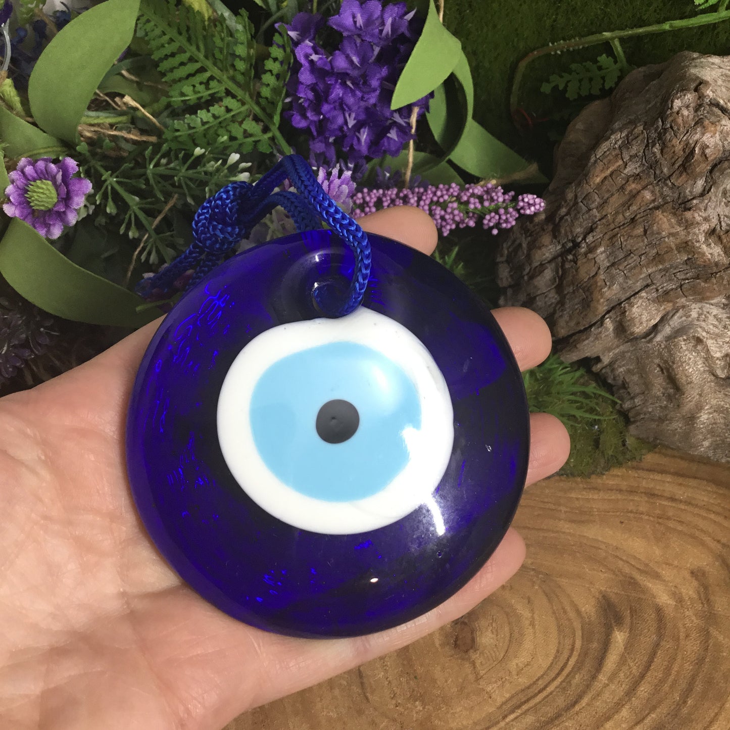 Glass Evil Eye medium large protection charm