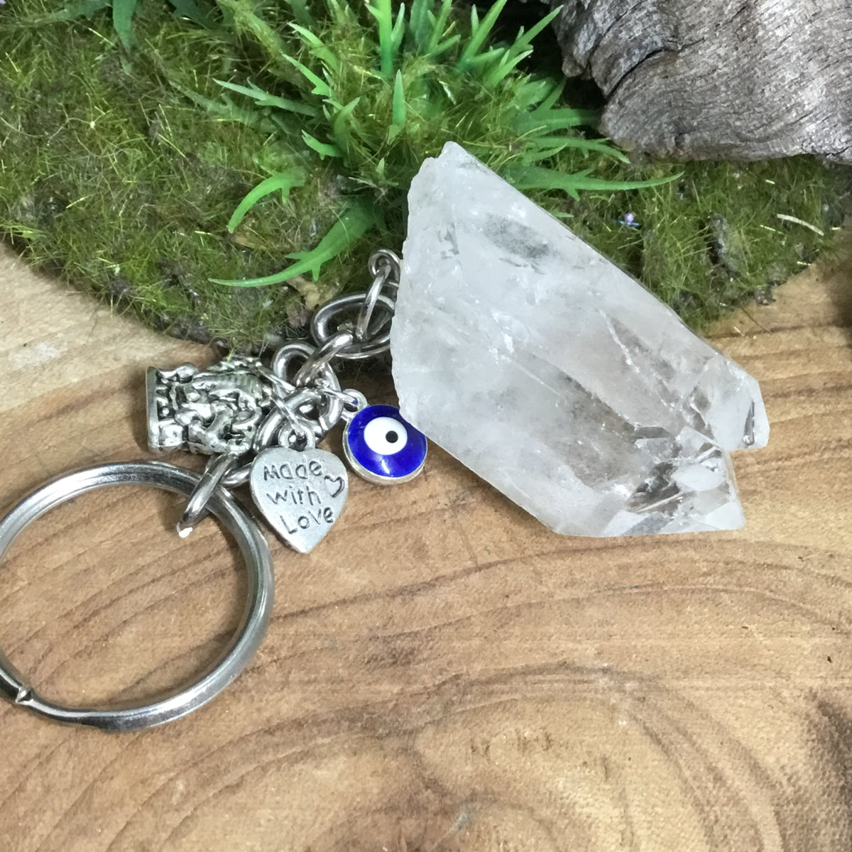 Clear Quartz Soul Mate Keyrings #1