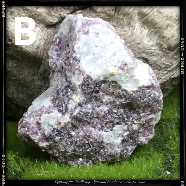 Crystals for Peace and Tranquility. RAW LEPIDOLITE
