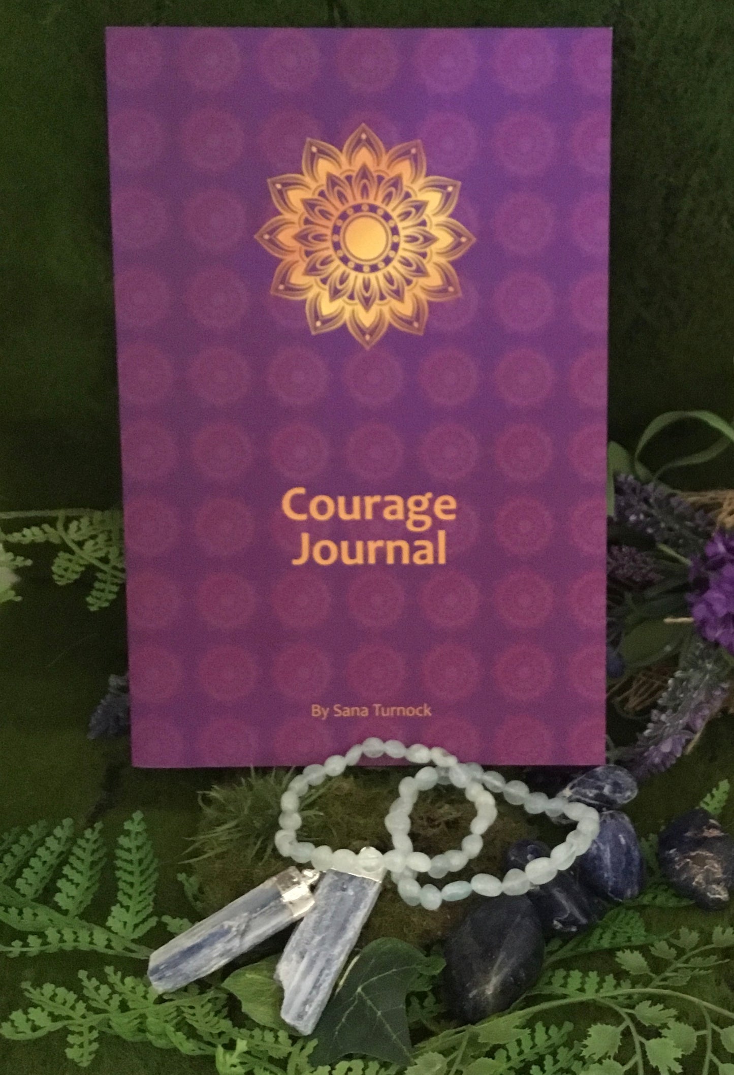 COURAGE UNRAVELED Journal and Crystal Gift Set - Crystals for Confidence & Courage