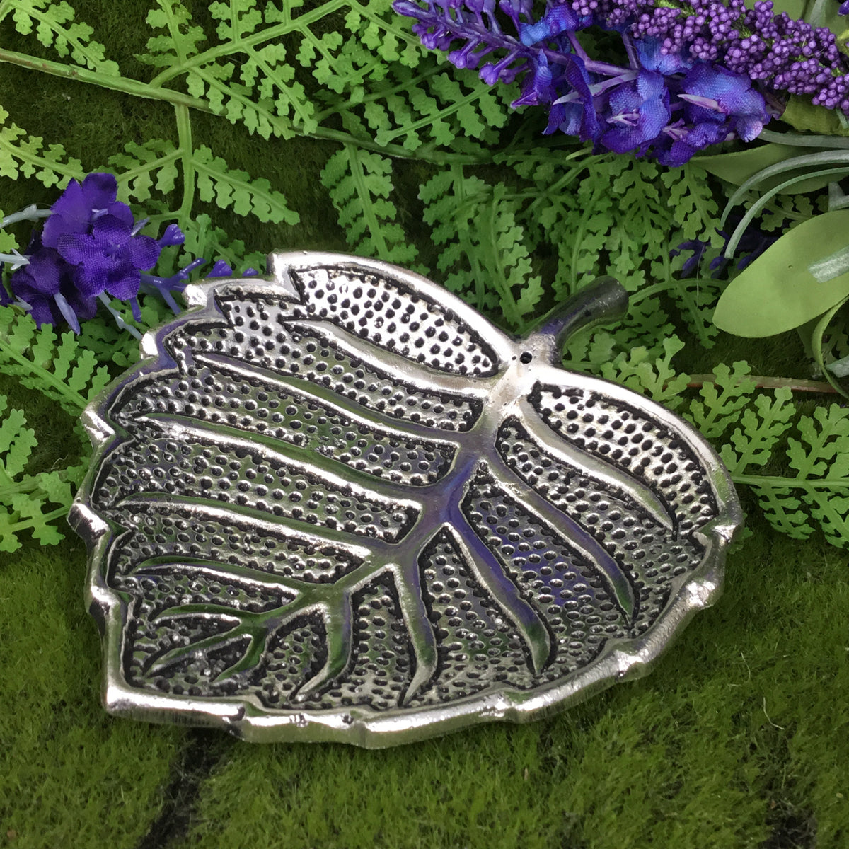 Leaf Shaped incense Burner, Trinket Bowl, crystal holder.