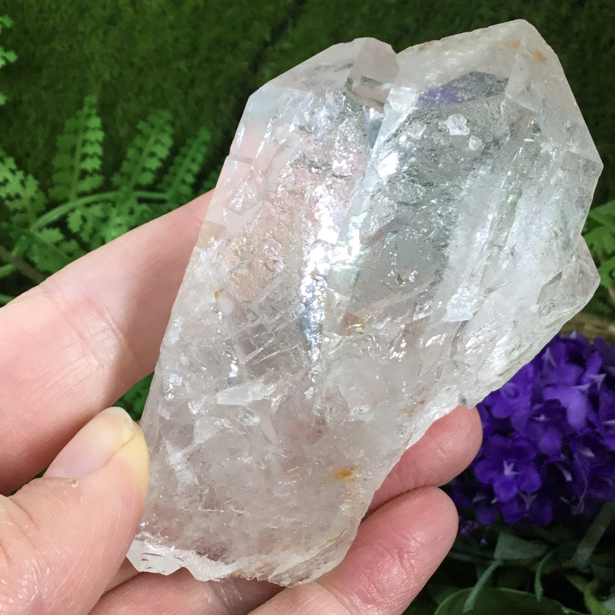 UNEARTHED TREASURE-Natural Double Terminated Clear Quartz Etched Twin Point