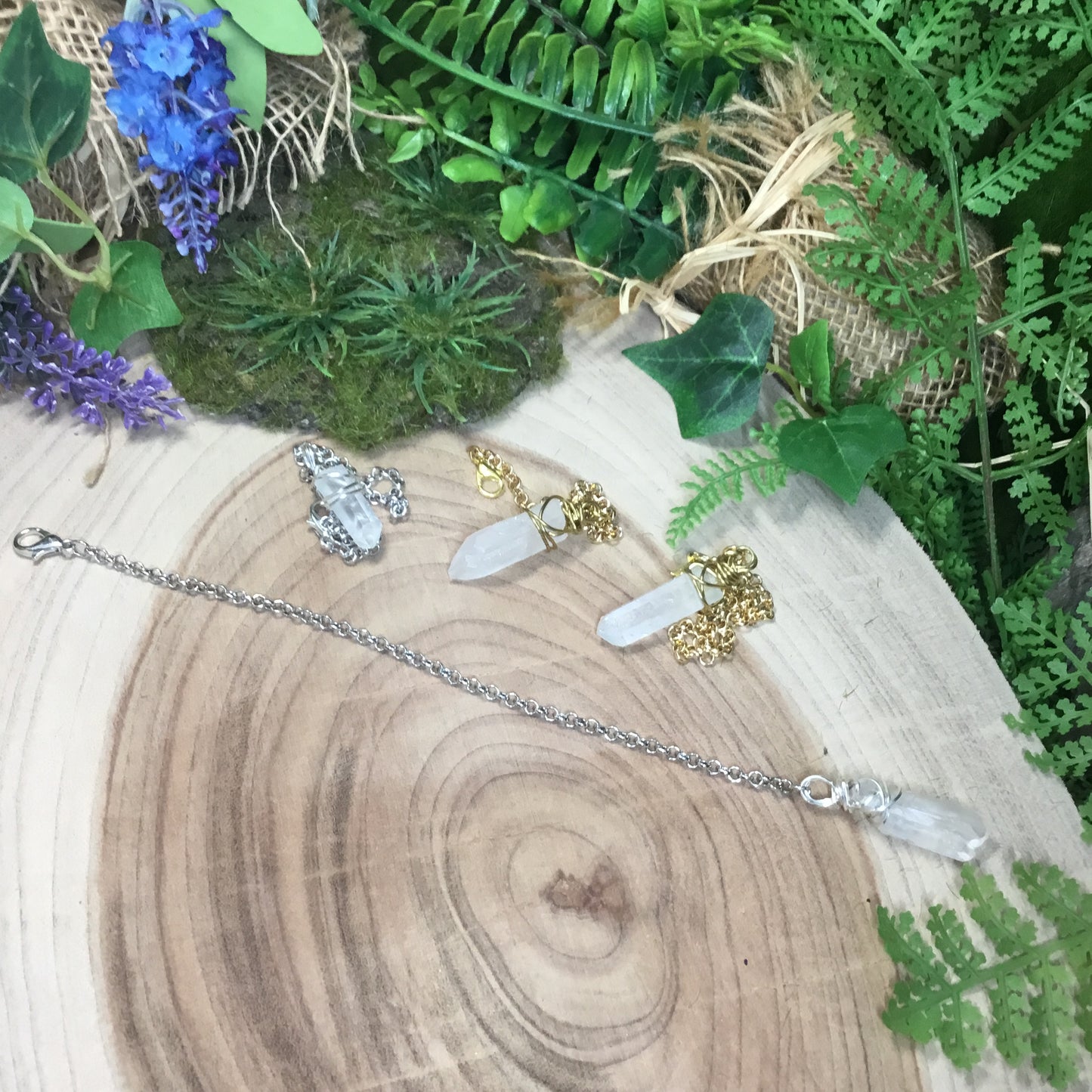 DIY create your own pendulum crystal chain. Divination- Energy Work Tool