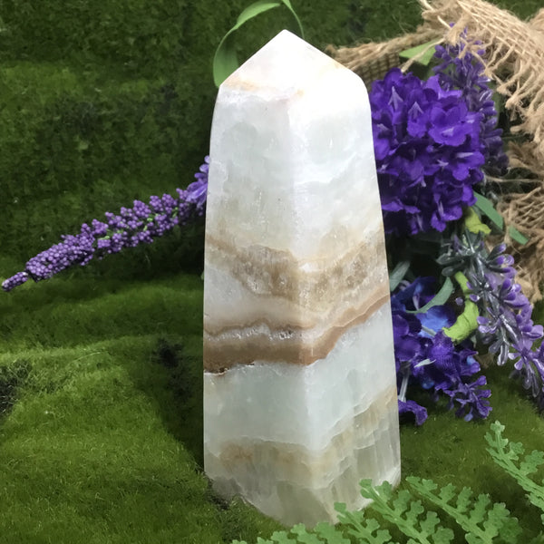 Caribbean Blue Calcite Point- Tower cleanse & purify