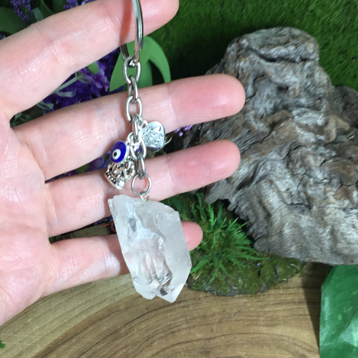 Clear Quartz Soul Mate Keyrings #1