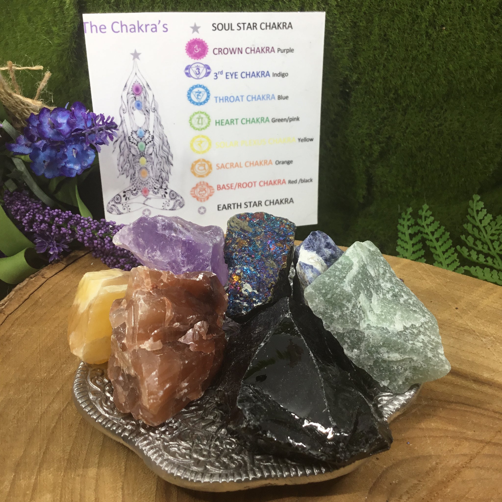Crystals of Healing  Healers Complete LARGE RAW NATURAL Chakra Balance Crystal Set
