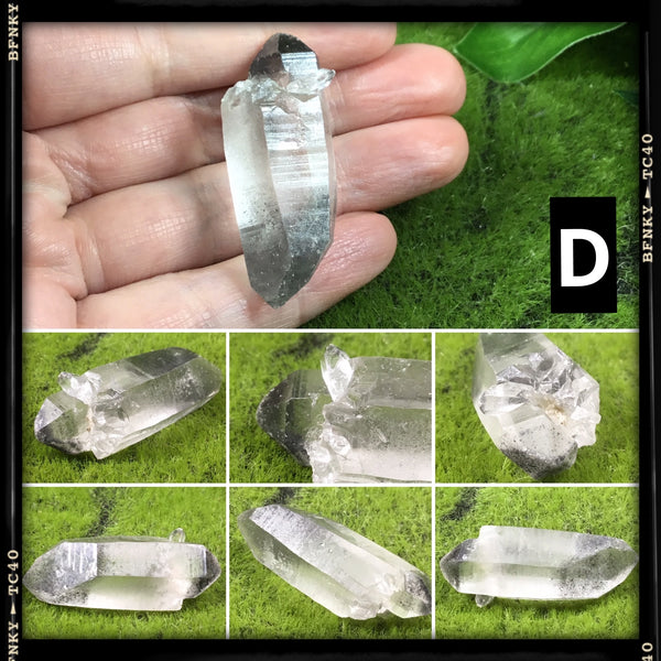 natural double terminated healimg shamanic point quartz wand D multiple pictures