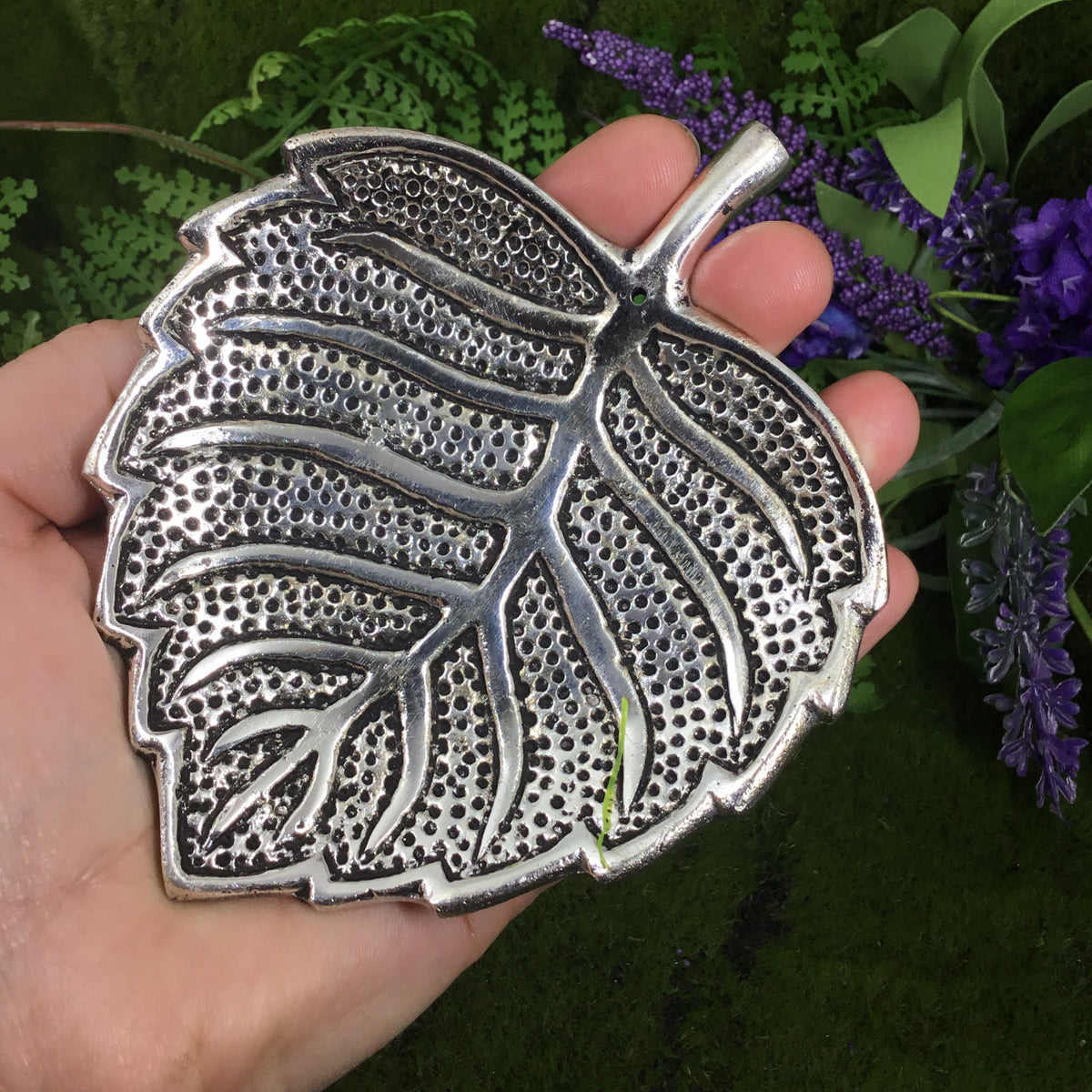 Leaf Shaped incense Burner, Trinket Bowl, crystal holder.