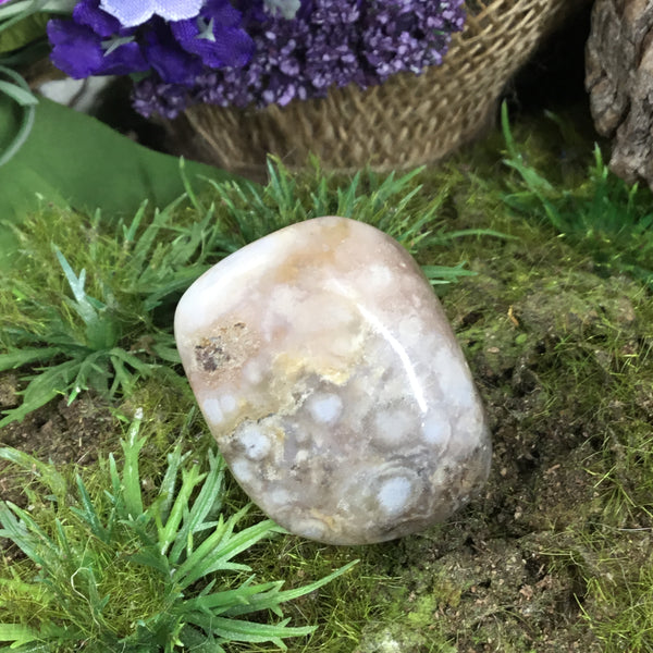 Crystals for New Beginnings . Flower agate tumble B