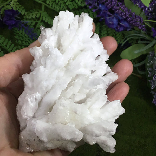 UNEARTHED TREASURE RARE White Aragonite, Selenite and White Calcite Cluster