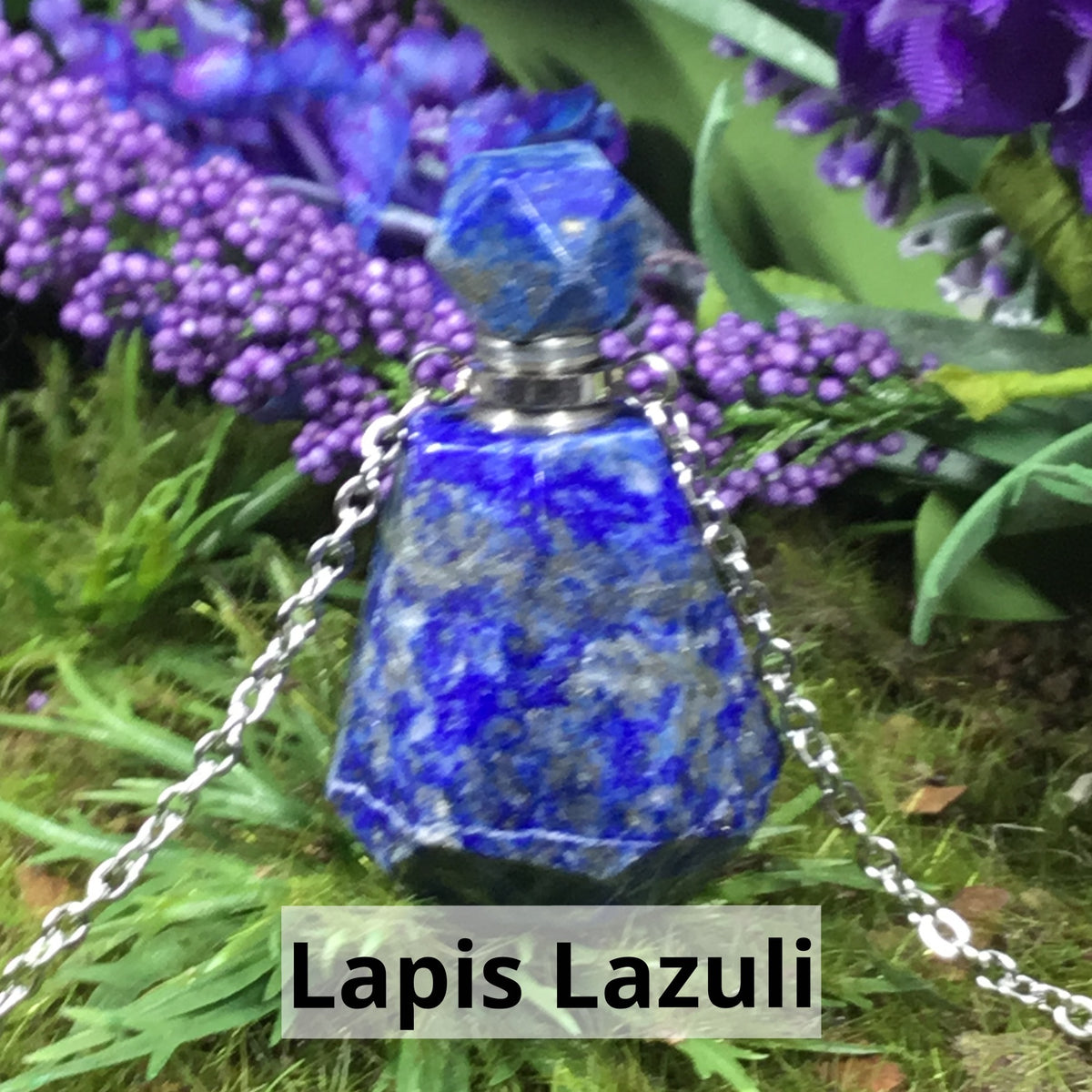 SCENTUAL DELIGHT- Gemstone Perfume Bottle Necklace