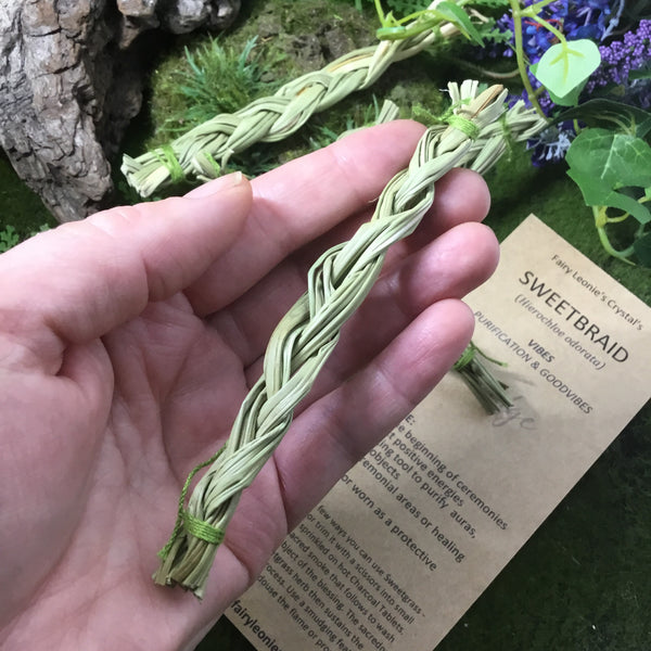 CLEANSE & PURIFY- sweetgrass braid smudge grass