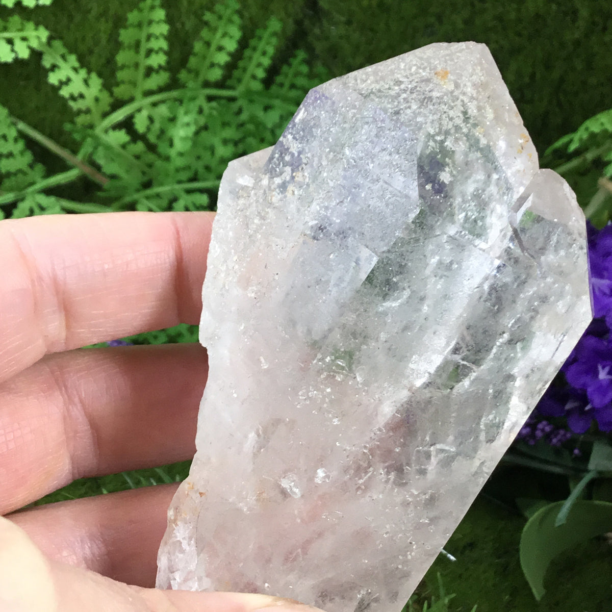 UNEARTHED TREASURE-Natural Double Terminated Clear Quartz Etched Twin Point